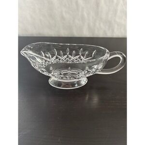 Waterford Crystal Lismore Gravy Boat Sauce Server Pedestal Base Signed